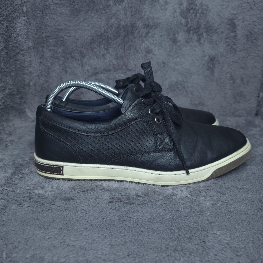 Jousen Shoes Mens Size 9.5 Black Synthetic Low Top Lace Up Casual Sneakers